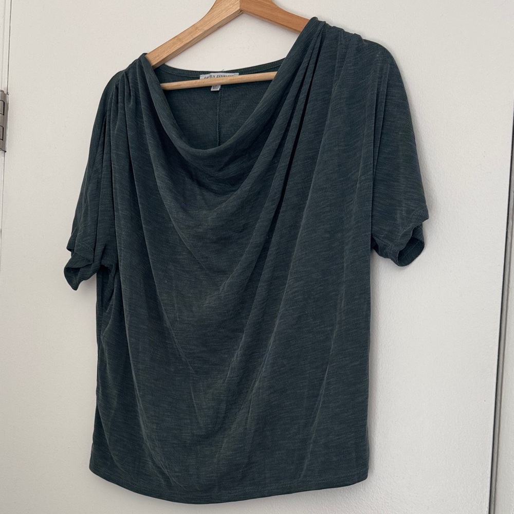 Green Envelope Dark Teal Short Sleeve Tee